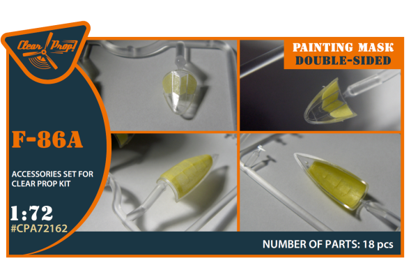 Shop 1/72 F-86A double-sided painting mask on "yellow kabuki paper" for CP kits Scale Plastic Models and Accessories. Resin Parts. Clear Prop Models Online Store
