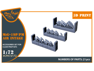 Shop 1/72 MiG-19P/PM Air intake for CP kits Scale Plastic Models and Accessories. Resin Parts. Clear Prop Models Online Store