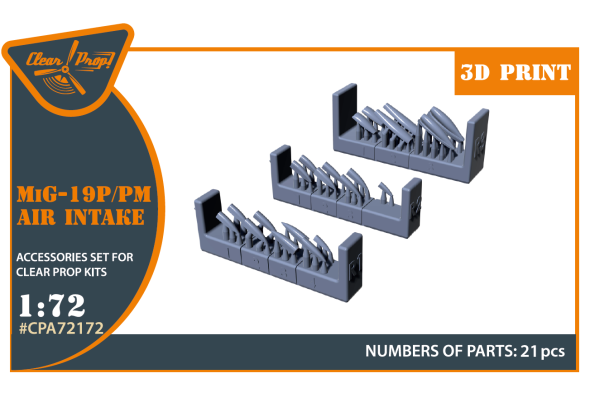 Shop 1/72 MiG-19P/PM Air intake for CP kits Scale Plastic Models and Accessories. Resin Parts. Clear Prop Models Online Store