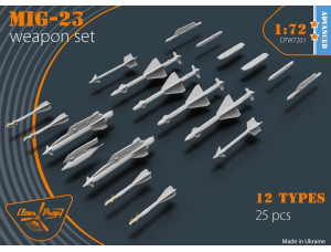 Shop 1/72 MiG-23 Weapon Set Scale Plastic Models and Accessories. Resin Parts. Clear Prop Models Online Store