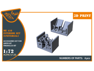 Shop 1/72 Me-410 B-1/U2/U4/R4 interior for Airfix, Finemolds kits Scale Plastic Models and Accessories. Resin Parts. Clear Prop Models Online Store