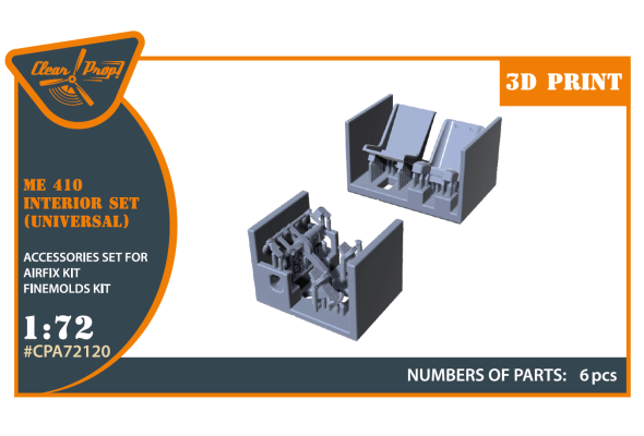 Shop 1/72 Me-410 B-1/U2/U4/R4 interior for Airfix, Finemolds kits Scale Plastic Models and Accessories. Resin Parts. Clear Prop Models Online Store