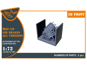 Shop 1/72 MiG-19 air brakes for CP kits Scale Plastic Models and Accessories. Resin Parts. Clear Prop Models Online Store