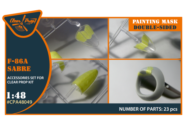 Shop 1/48 F-86A double-sided painting mask on "yellow kabuki paper" for CP kits Scale Plastic Models and Accessories. Resin Parts. Clear Prop Models Online Store