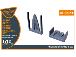 Shop 1/72 F-86A Open canopy frame detailing set for CP kits Scale Plastic Models and Accessories. Resin Parts. Clear Prop Models Online Store