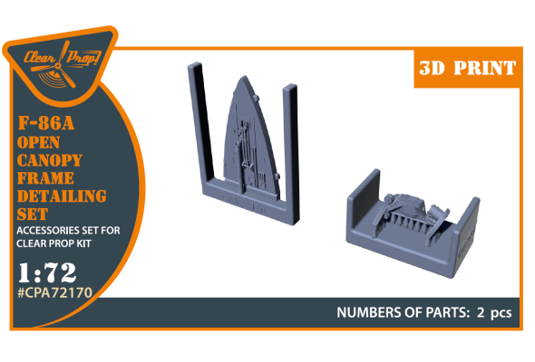Shop 1/72 F-86A Open canopy frame detailing set for CP kits Scale Plastic Models and Accessories. Resin Parts. Clear Prop Models Online Store