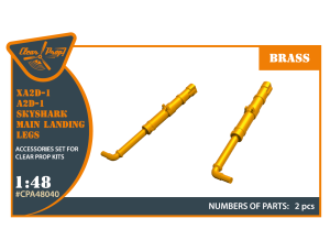 Shop 1/48 XA2D-1, A2D-1 Skyshark main landing legs Scale Plastic Models and Accessories. Resin Parts. Clear Prop Models Online Store