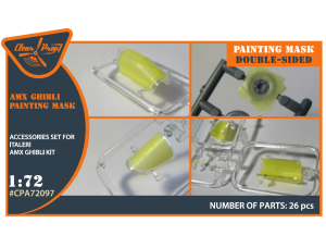 Shop 1/72 AMX Ghibli double-sided painting mask on "yellow kabuki paper" for Italeri kits Scale Plastic Models and Accessories. Resin Parts. Clear Prop Models Online Store