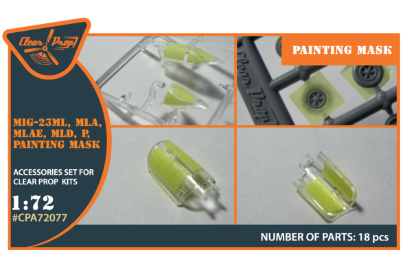 Shop 1/72 MiG-23ML, MLD, P, MLAE painting mask on "yellow kabuki paper" for CP kits Scale Plastic Models and Accessories. Resin Parts. Clear Prop Models Online Store