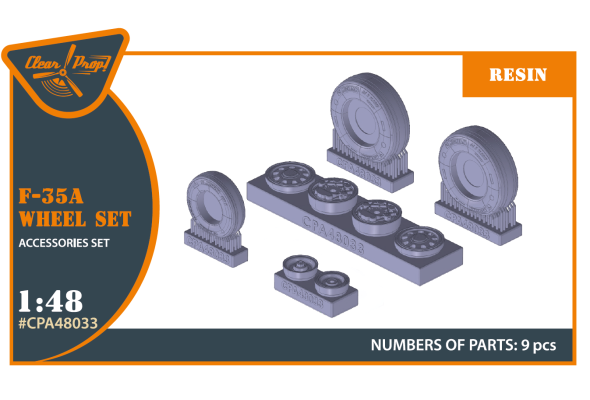 Shop 1/48 F-35A wheel set Scale Plastic Models and Accessories. Resin Parts. Clear Prop Models Online Store
