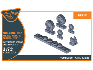 Shop 1/72 MiG-23ML, MLD, P, MLAE Wheel set Scale Plastic Models and Accessories. Resin Parts. Clear Prop Models Online Store