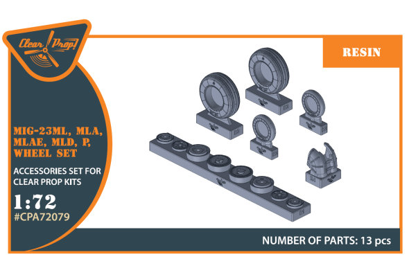 Shop 1/72 MiG-23ML, MLD, P, MLAE Wheel set Scale Plastic Models and Accessories. Resin Parts. Clear Prop Models Online Store