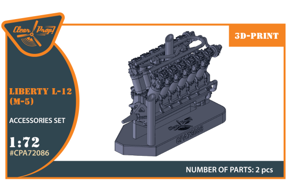 Shop 1/72 Liberty L-12 engine set 3D print Scale Plastic Models and Accessories. Resin Parts. Clear Prop Models Online Store