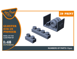 Shop 1/48 Gloster E28/39 Pioneer wheel set Scale Plastic Models and Accessories. Resin Parts. Clear Prop Models Online Store