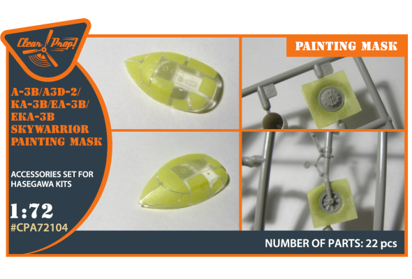Shop 1/72 A-3B painting mask on "yellow kabuki paper" for Hasegawa kits Scale Plastic Models and Accessories. Resin Parts. Clear Prop Models Online Store
