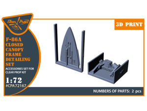 Shop 1/72 F-86A Canopy frame detailing set for CP kits Scale Plastic Models and Accessories. Resin Parts. Clear Prop Models Online Store