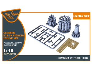 Shop 1/48 Gloster E28/39 Pioneer engine set for CP4823 kit Scale Plastic Models and Accessories. Resin Parts. Clear Prop Models Online Store
