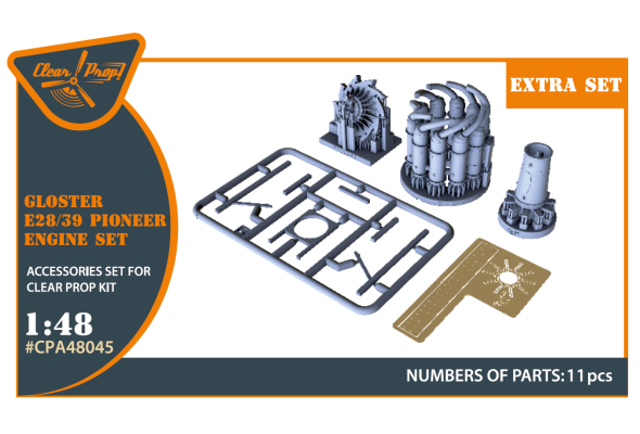 Shop 1/48 Gloster E28/39 Pioneer engine set for CP4823 kit Scale Plastic Models and Accessories. Resin Parts. Clear Prop Models Online Store