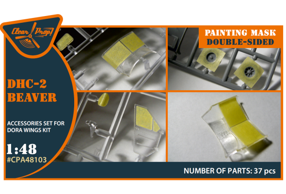 Shop 1/48 DHC-2 Beaver double-sided painting mask on "yellow kabuki paper" for Dora Wings kit Scale Plastic Models and Accessories. Resin Parts. Clear Prop Models Online Store