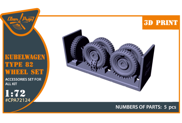 Shop 1/72 Kubelwagen type 82 Wheel set Scale Plastic Models and Accessories. Resin Parts. Clear Prop Models Online Store