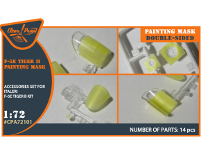 Shop 1/72 F-5E Tiger II painting mask on "yellow kabuki paper" for Italeri kits Scale Plastic Models and Accessories. Resin Parts. Clear Prop Models Online Store