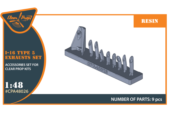 Shop 1/48 I-16 type 5 resin exhausts Scale Plastic Models and Accessories. Resin Parts. Clear Prop Models Online Store
