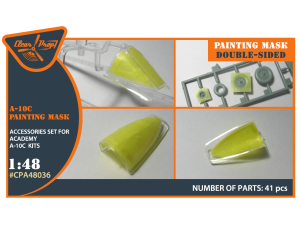 Shop 1/48 A-10C double-sided painting mask on "yellow kabuki paper" for ACADEMY kit Scale Plastic Models and Accessories. Resin Parts. Clear Prop Models Online Store