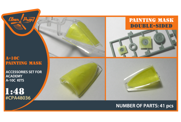 Shop 1/48 A-10C double-sided painting mask on "yellow kabuki paper" for ACADEMY kit Scale Plastic Models and Accessories. Resin Parts. Clear Prop Models Online Store