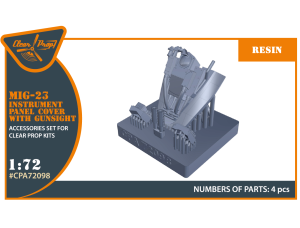 Shop 1/72 MiG-23 Instrument panel cover with gunsight for CP kits Scale Plastic Models and Accessories. Resin Parts. Clear Prop Models Online Store
