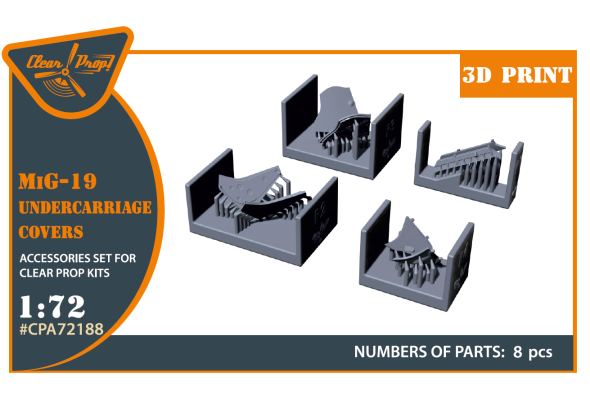 Shop 1/72 MiG-19 undercarriage covers for CP kits Scale Plastic Models and Accessories. Resin Parts. Clear Prop Models Online Store
