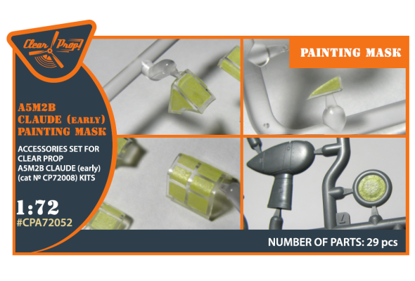 Shop 1/72 A5M Claude (early version) for CP kit painting mask "yellow kabuki paper" Scale Plastic Models and Accessories. Resin Parts. Clear Prop Models Online Store