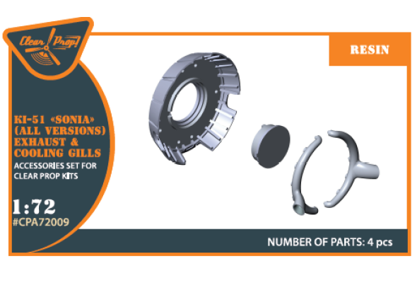 Shop 1/72 Ki-51 Sonia resin exhaust & cooling gills Scale Plastic Models and Accessories. Resin Parts. Clear Prop Models Online Store