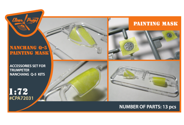 Shop 1/72 Nanchang Q-5 for Trumpeter kit (all versions) painting mask from "yellow kabuki paper" Scale Plastic Models and Accessories. Resin Parts. Clear Prop Models Online Store
