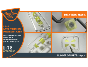 Shop 1/72 La-5 (late version) painting mask "yellow kabuki paper" Scale Plastic Models and Accessories. Resin Parts. Clear Prop Models Online Store