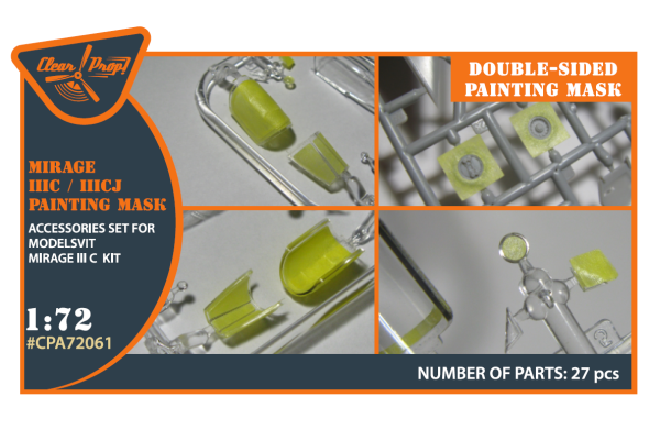 Shop 1/72 Mirage IIIC/IIICJ double-sided painting mask for Modelsvit kit "yellow kabuki paper" Scale Plastic Models and Accessories. Resin Parts. Clear Prop Models Online Store