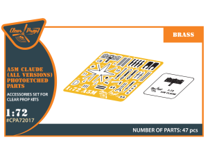 Shop 1/72 A5M Claude (all versions) PE parts Scale Plastic Models and Accessories. Resin Parts. Clear Prop Models Online Store