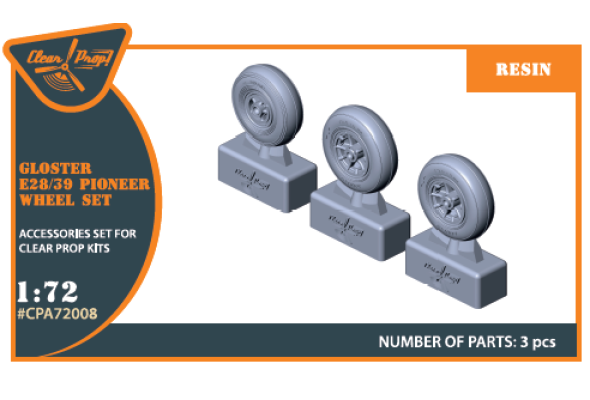 Shop 1/72 Gloster E28/39 Pioneer wheel set Scale Plastic Models and Accessories. Resin Parts. Clear Prop Models Online Store