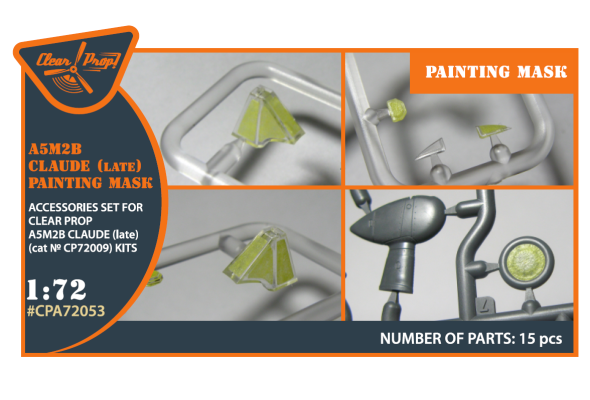 Shop 1/72 A5M Claude (late version) for CP kit painting mask "yellow kabuki paper" Scale Plastic Models and Accessories. Resin Parts. Clear Prop Models Online Store