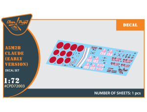 Shop 1/72 A5M2b Claude (early version) decal set Scale Plastic Models and Accessories. Resin Parts. Clear Prop Models Online Store