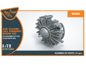 Shop 1/72 A5M Claude (all versions) resin engine set Scale Plastic Models and Accessories. Resin Parts. Clear Prop Models Online Store