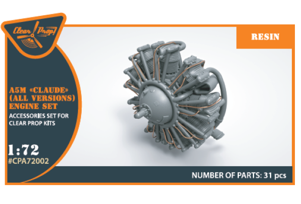 Shop 1/72 A5M Claude (all versions) resin engine set Scale Plastic Models and Accessories. Resin Parts. Clear Prop Models Online Store