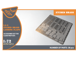 Shop 1/72 La-5 (all versions) PE landing flaps Scale Plastic Models and Accessories. Resin Parts. Clear Prop Models Online Store