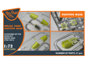 Shop 1/72 Mirage 2000C painting mask for Modelsvit kit (72073) "yellow kabuki paper" Scale Plastic Models and Accessories. Resin Parts. Clear Prop Models Online Store