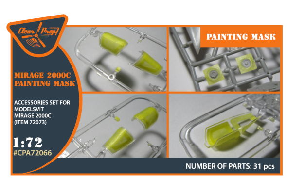 Shop 1/72 Mirage 2000C painting mask for Modelsvit kit (72073) "yellow kabuki paper" Scale Plastic Models and Accessories. Resin Parts. Clear Prop Models Online Store