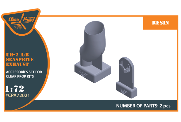 Shop 1/72 UH-2 A/B Seasprite resin exhaust Scale Plastic Models and Accessories. Resin Parts. Clear Prop Models Online Store